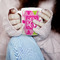 Pink & Green Argyle 11oz Coffee Mug - LIFESTYLE
