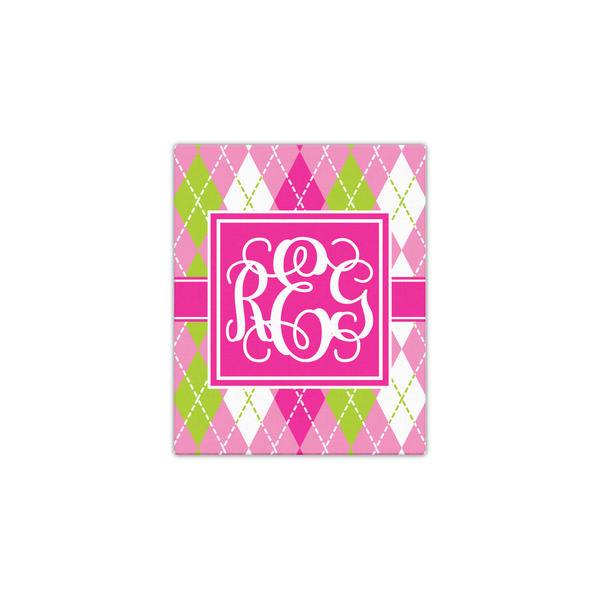 Pink & Green Argyle 11x14 - Canvas Print - Front View