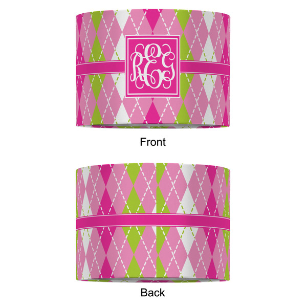 Pink & Green Argyle 12" Drum Lampshade - APPROVAL (Fabric)