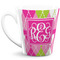 Pink & Green Argyle 12 Oz Latte Mug - Front Full