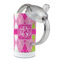 Pink & Green Argyle 12 oz Stainless Steel Sippy Cups - Top Off