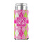 Pink & Green Argyle 12oz Tall Can Sleeve - FRONT (on can)