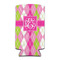 Pink & Green Argyle Can Cooler (tall 12 oz) (Personalized)