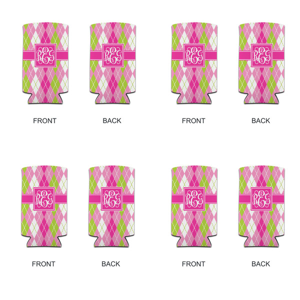 Pink & Green Argyle 12oz Tall Can Sleeve - Set of 4 - APPROVAL