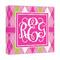 Pink & Green Argyle Canvas Print - 12x12 (Personalized)