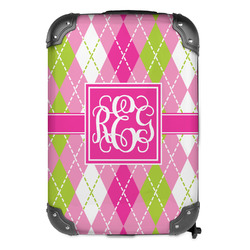 Pink & Green Argyle Kids Hard Shell Backpack (Personalized)