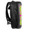 Pink & Green Argyle 13" Hard Shell Backpacks - Side View
