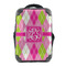 Pink & Green Argyle 15" Hard Shell Backpack (Personalized)