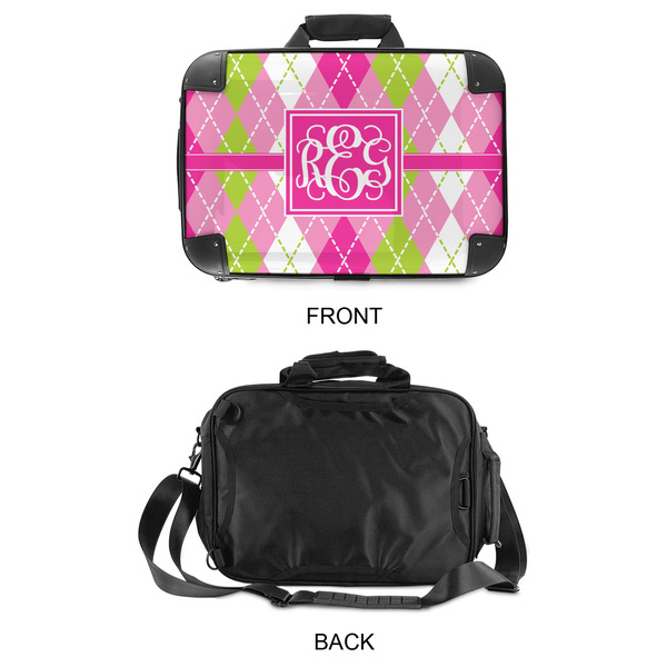 Pink & Green Argyle 15" Hard Shell Briefcase - APPROVAL