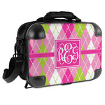 Pink & Green Argyle Hard Shell Briefcase - 15" (Personalized)