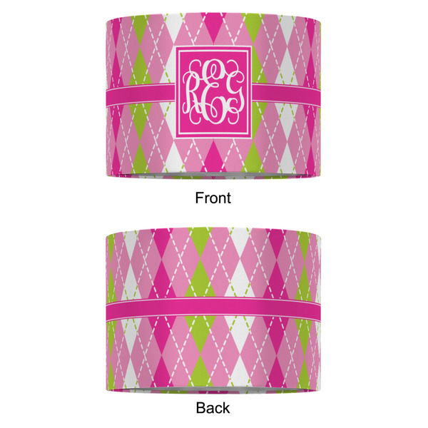 Pink & Green Argyle 16" Drum Lampshade - APPROVAL (Fabric)