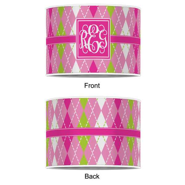 Pink & Green Argyle 16" Drum Lampshade - APPROVAL (Poly Film)
