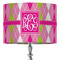 Pink & Green Argyle 16" Drum Lampshade - ON STAND (Fabric)