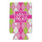 Pink & Green Argyle 16oz Can Sleeve - FRONT (flat)