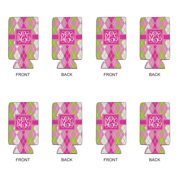 Pink & Green Argyle 16oz Can Sleeve - Set of 4 - APPROVAL