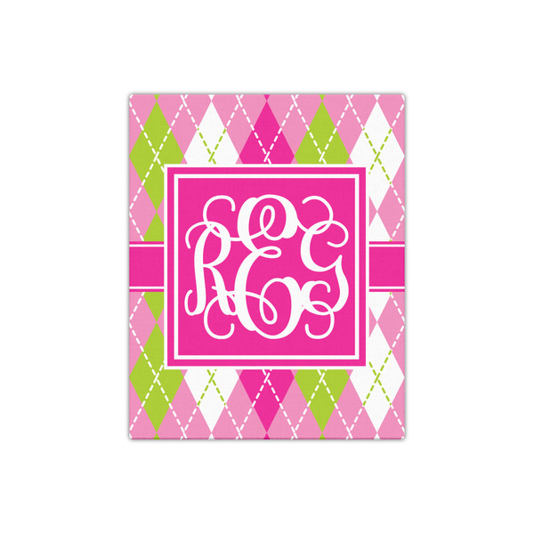 Pink & Green Argyle 16x20 - Canvas Print - Front View