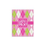 Pink & Green Argyle Poster - Multiple Sizes (Personalized)