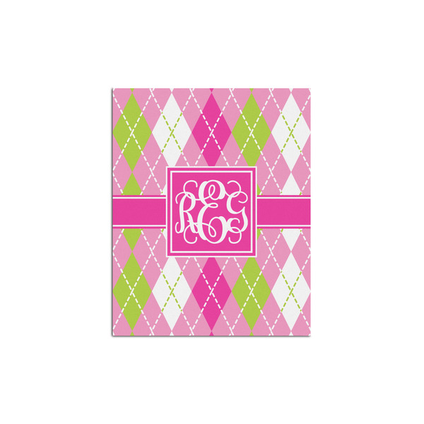 Custom Pink & Green Argyle Poster - Multiple Sizes (Personalized)
