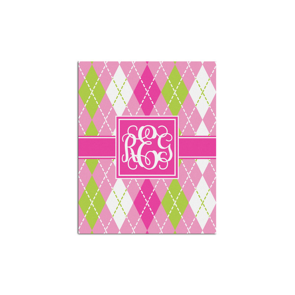 Custom Pink & Green Argyle Posters - Matte - 16x20 (Personalized)