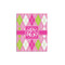 Pink & Green Argyle Posters - Matte - 16x20 (Personalized)