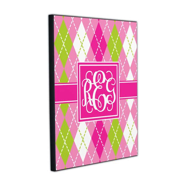 Custom Pink & Green Argyle Wood Prints (Personalized)