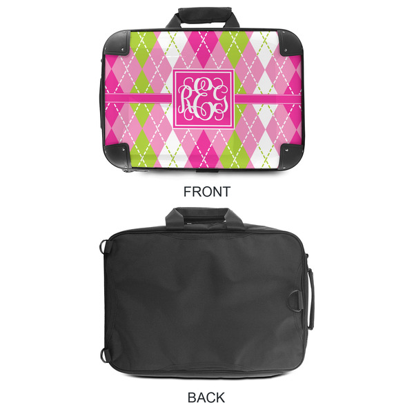 Pink & Green Argyle 18" Laptop Briefcase - APPROVAL