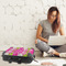 Pink & Green Argyle 18" Laptop Briefcase - LIFESTYLE