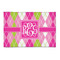 Pink & Green Argyle 2'x3' Indoor Area Rugs - Main
