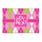 Pink & Green Argyle 2' x 3' Indoor Area Rug (Personalized)