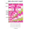 Pink & Green Argyle 2'x3' Indoor Area Rugs - Size Chart