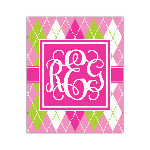 Pink & Green Argyle 20x24 - Canvas Print - Front View