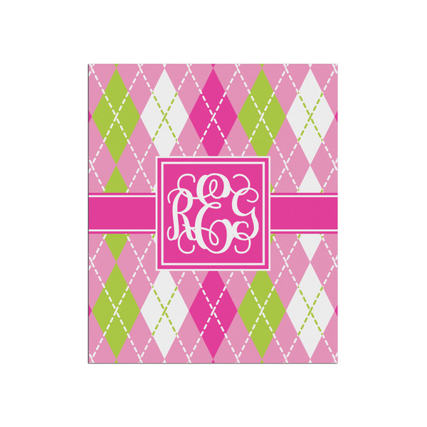 Custom Pink & Green Argyle Poster - Matte - 20x24 (Personalized)