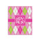 Pink & Green Argyle 20x24 - Matte Poster - Front View