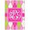 Pink & Green Argyle 20x30 - Canvas Print - Front View