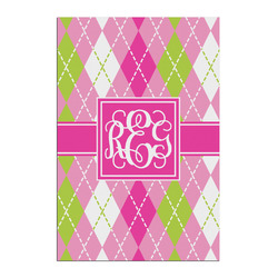 Pink & Green Argyle Posters - Matte - 20x30 (Personalized)