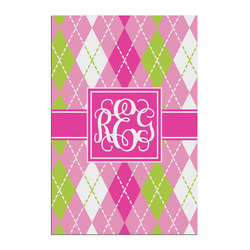 Pink & Green Argyle Posters - Matte - 20x30 (Personalized)