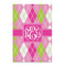 Pink & Green Argyle Posters - Matte - 20x30 (Personalized)