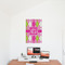 Pink & Green Argyle 20x30 - Matte Poster - On the Wall
