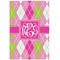 Pink & Green Argyle Poster - Matte - 24x36 (Personalized)
