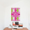 Pink & Green Argyle 24x36 - Matte Poster - On the Wall