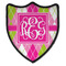 Pink & Green Argyle 3 Point Shield