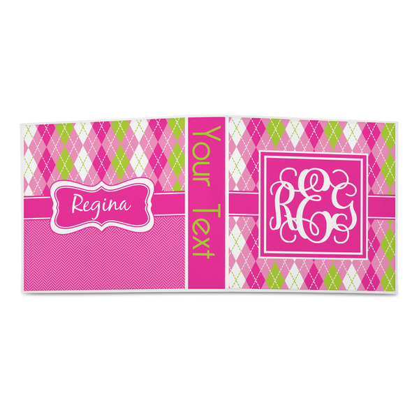Pink & Green Argyle 3-Ring Binder Approval- 2in