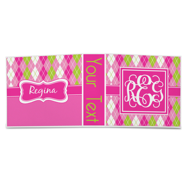 Pink & Green Argyle 3-Ring Binder Approval- 3in