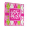 Pink & Green Argyle 3 Ring Binder - Full Wrap - 1" (Personalized)