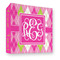 Pink & Green Argyle 3 Ring Binder - Full Wrap - 3" (Personalized)