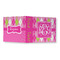 Pink & Green Argyle 3 Ring Binders - Full Wrap - 3" - OPEN OUTSIDE