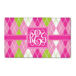 Pink & Green Argyle 3' x 5' Indoor Area Rug (Personalized)