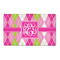 Pink & Green Argyle 3'x5' Indoor Area Rugs - Main