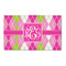 Pink & Green Argyle 3' x 5' Indoor Area Rug (Personalized)