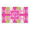 Pink & Green Argyle 3' x 5' Patio Rug (Personalized)